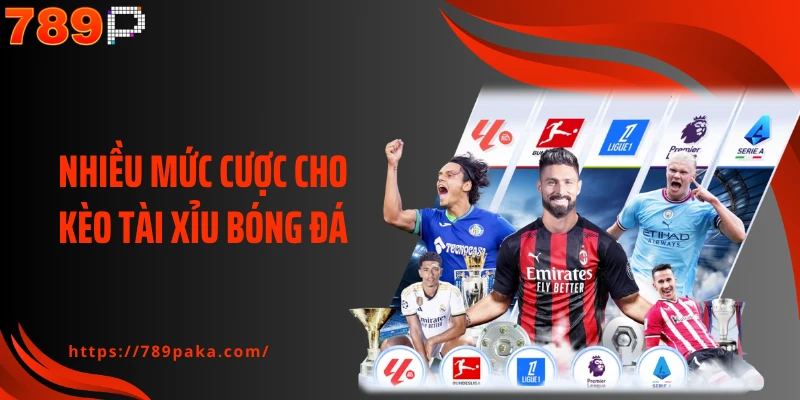 Nhiều mức cược cho kèo tài xỉu bóng đá